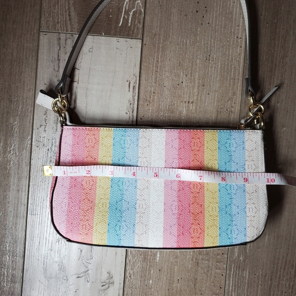 Nanette Lepore Pastel Rainbow Striped Patterned Shoulder Bag Size Small NWOT - Picture 5 of 16